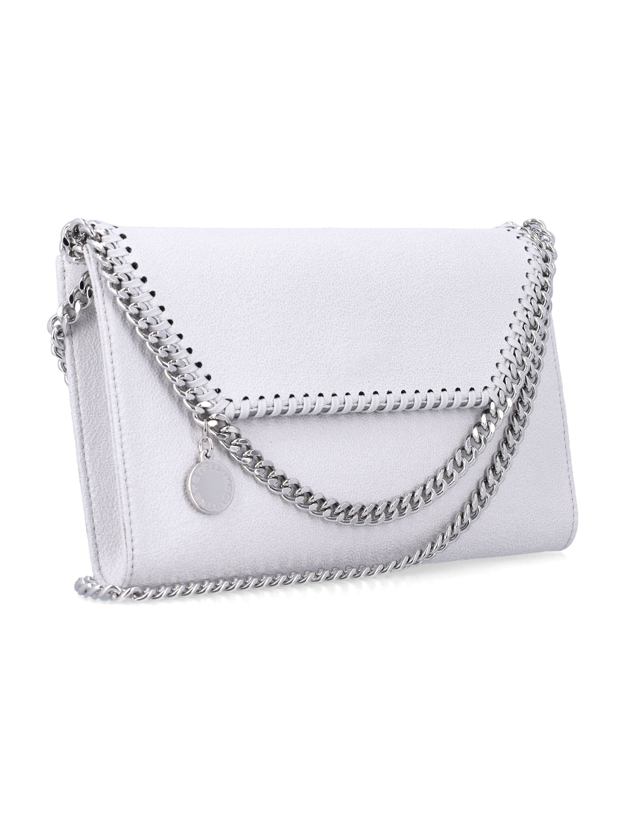 Stella McCartney pearl grey Falabella crossbody wallet Polyester Shoulder Bag