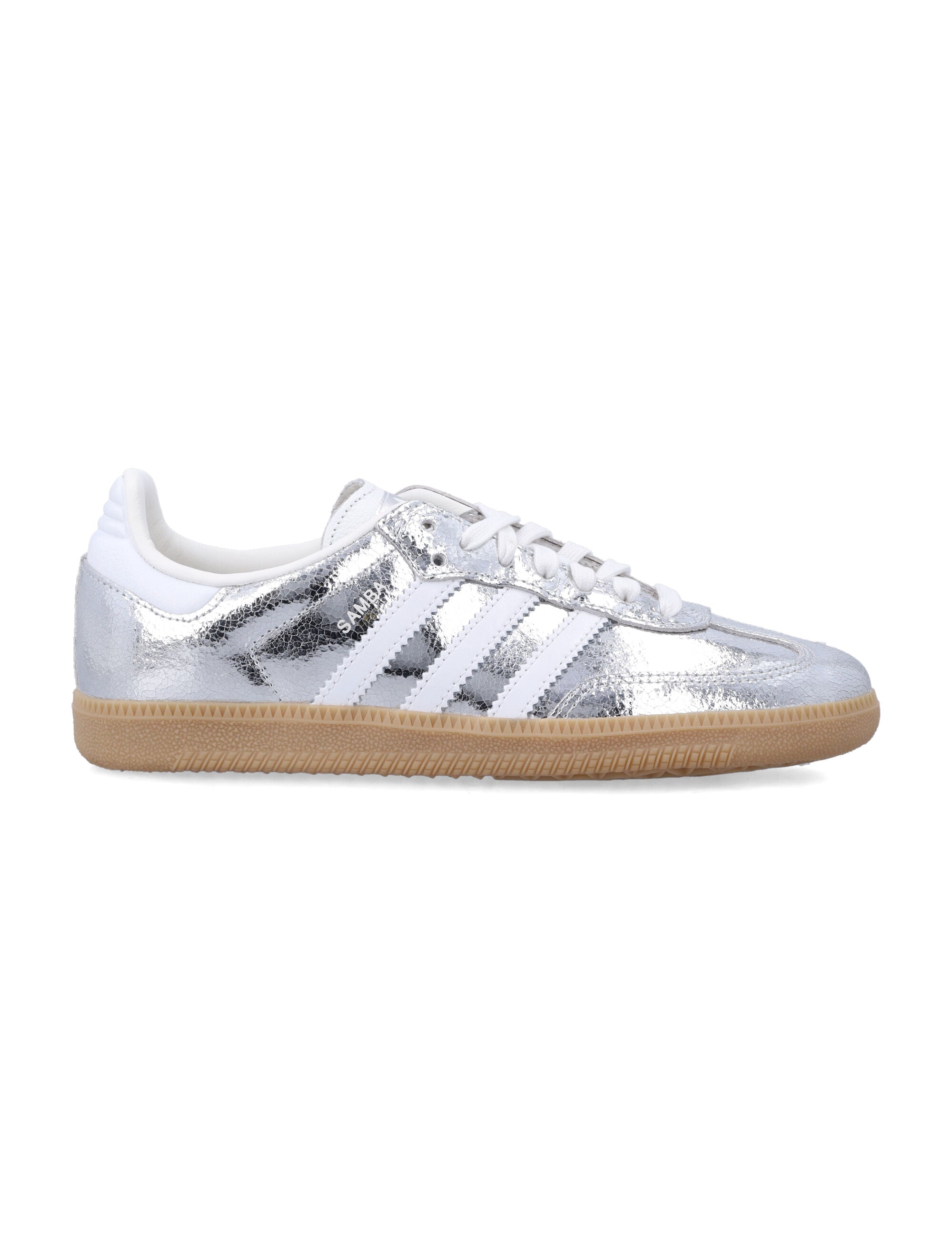 Metallic Silver Samba Sneakers Silvmt Upper