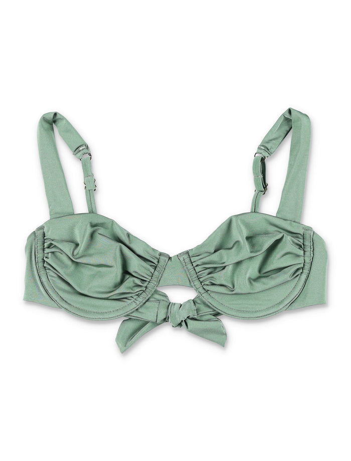 Belamer Aless Balconette Bikini Top Green Recycled Polyamide Swimwear