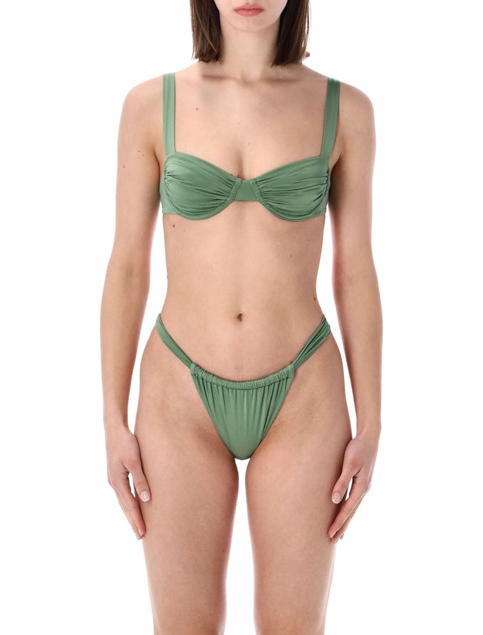 Belamer Aless Balconette Bikini Top Green Recycled Polyamide Swimwear