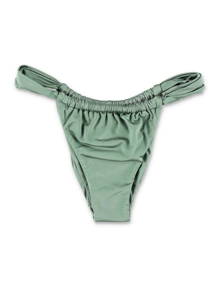 Belamer Lara Ribbed Bikini Bottom Green Recycled Polyamide Swimwear