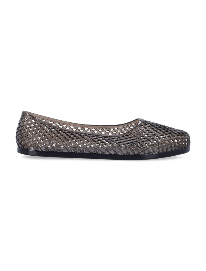 Ancient Greek Iro Ballerina Black Pvc Flat Shoes