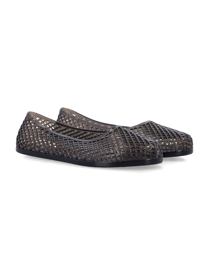 Ancient Greek Iro Ballerina Black Pvc Flat Shoes