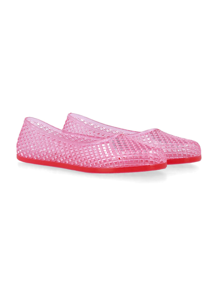 Ancient Greek Iro Ballerina Pink Pvc Flat Shoes