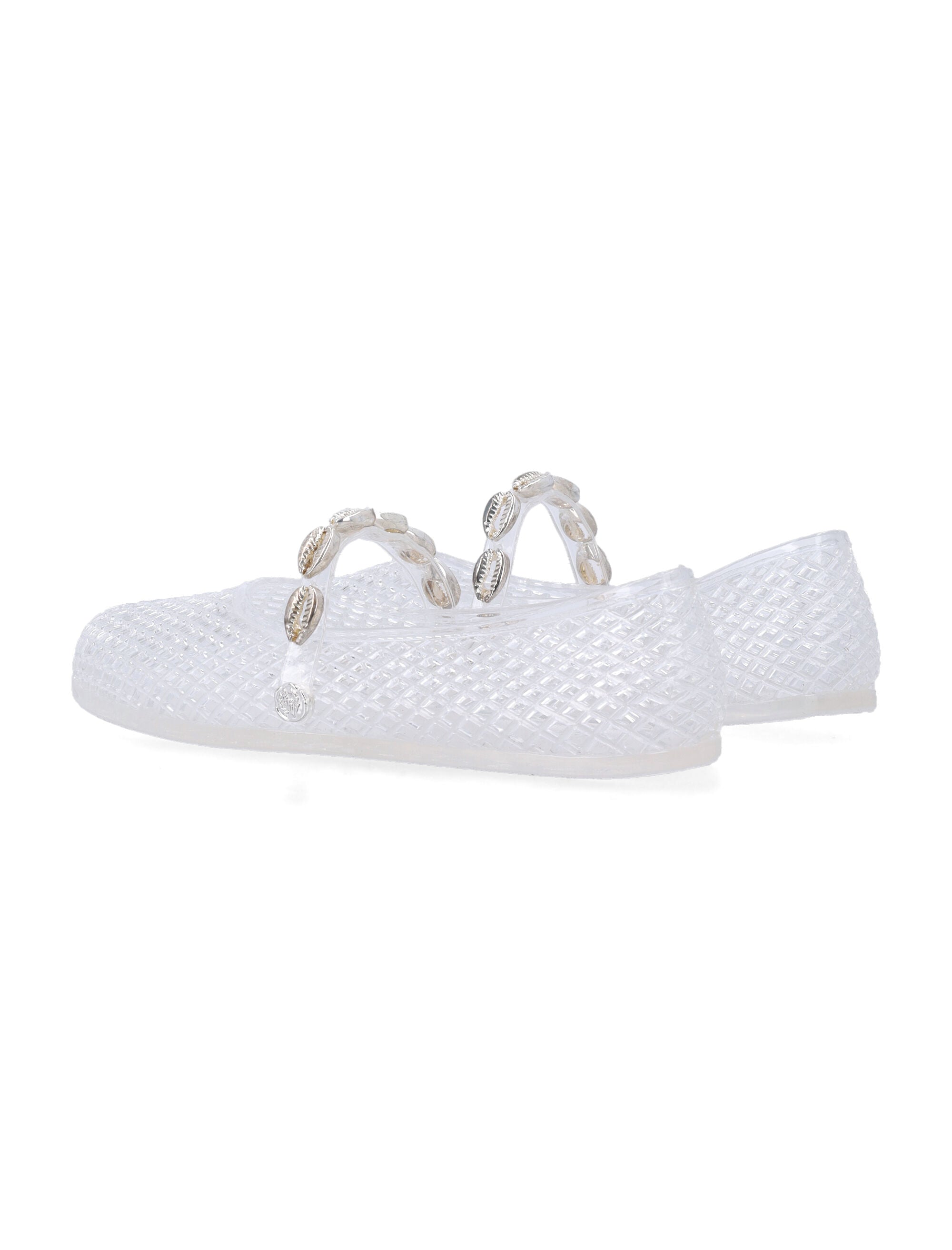 Ancient Greek Iro Shells ballerina Clear Upper Flat Shoes