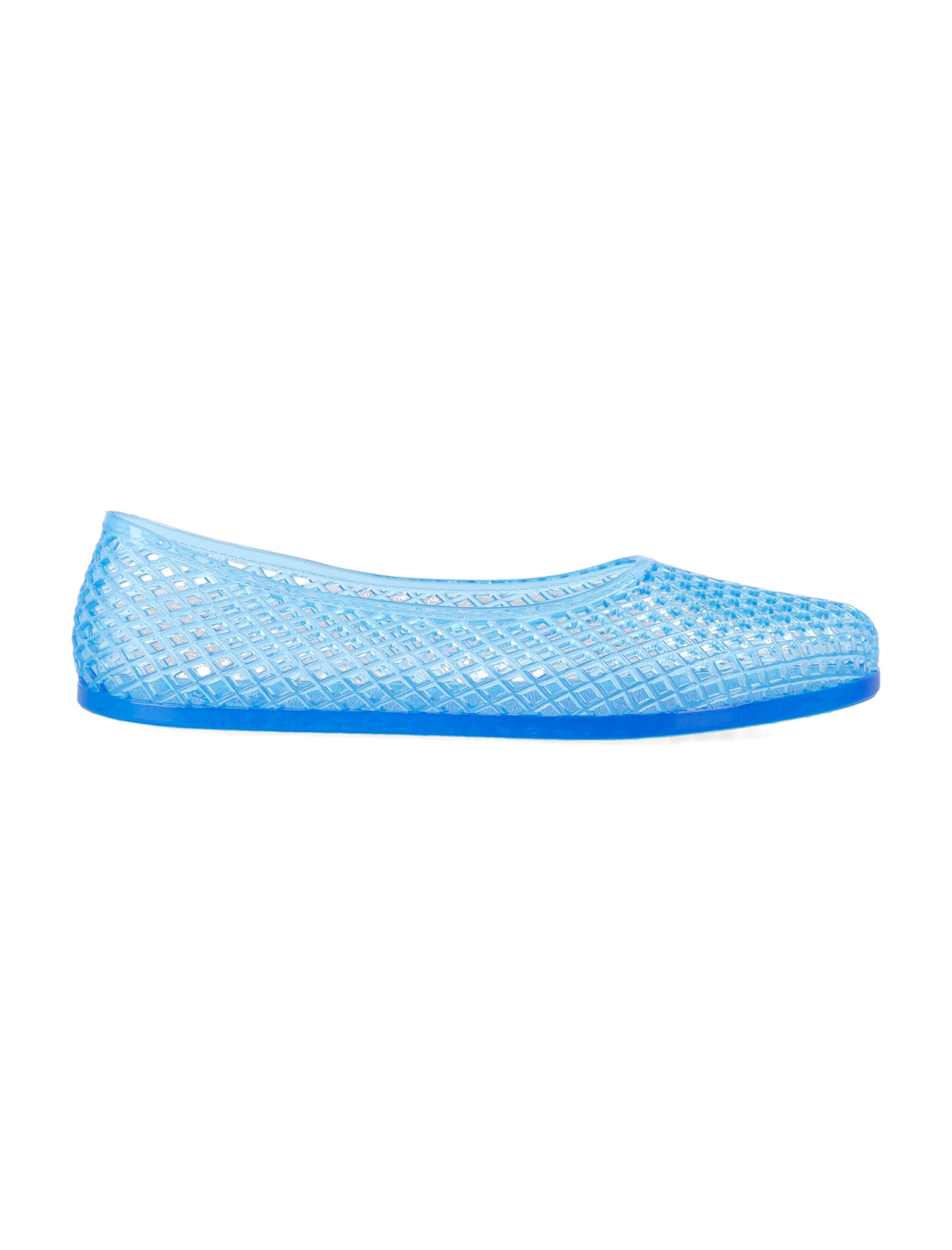 Ancient Greek Iro ballerina Blue Pvc Flat Shoes