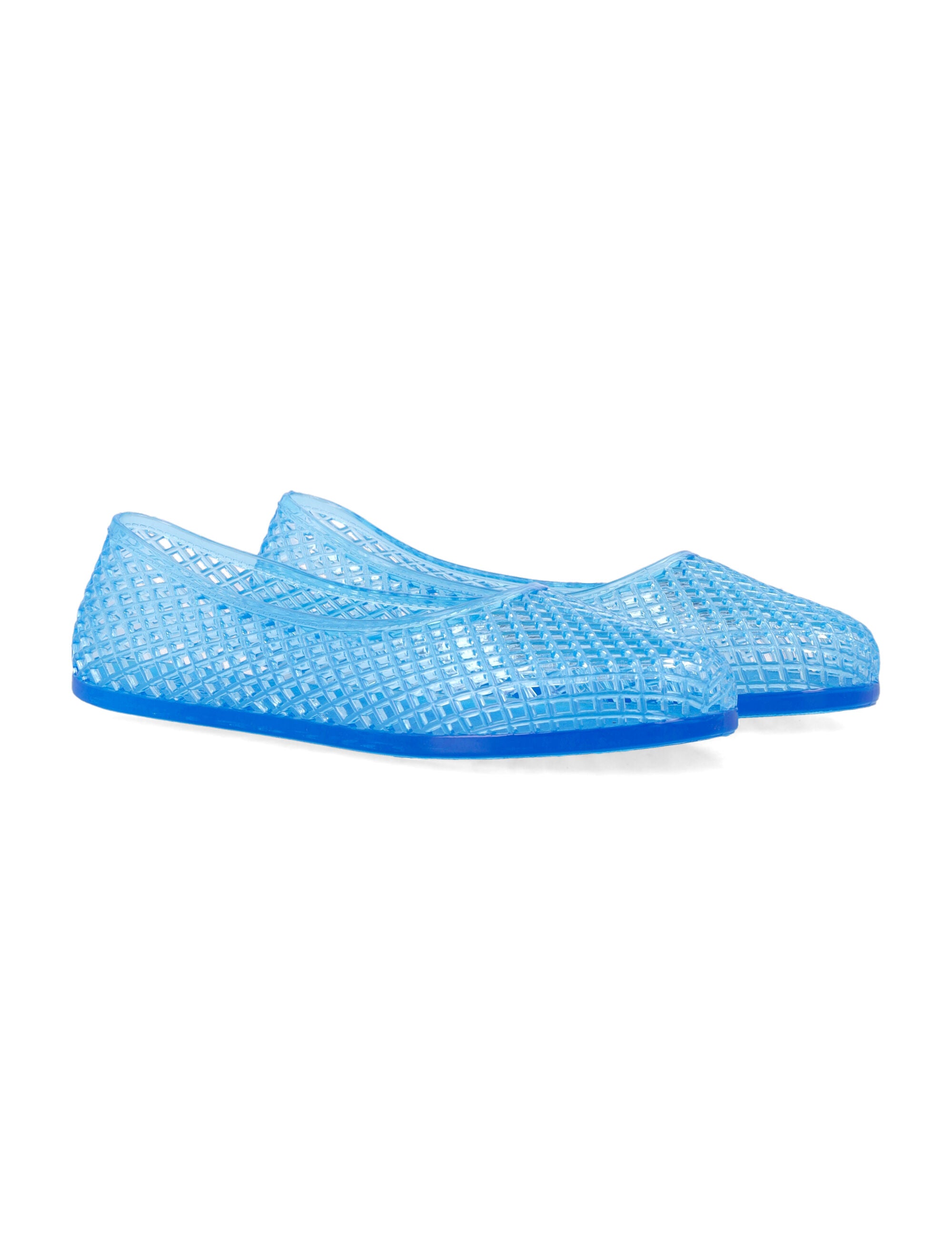 Ancient Greek Iro ballerina Blue Pvc Flat Shoes