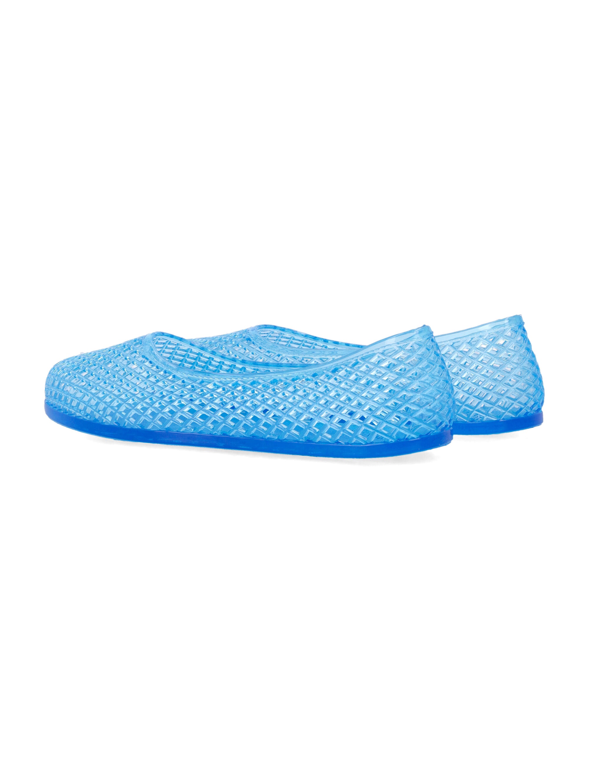 Ancient Greek Iro ballerina Blue Pvc Flat Shoes