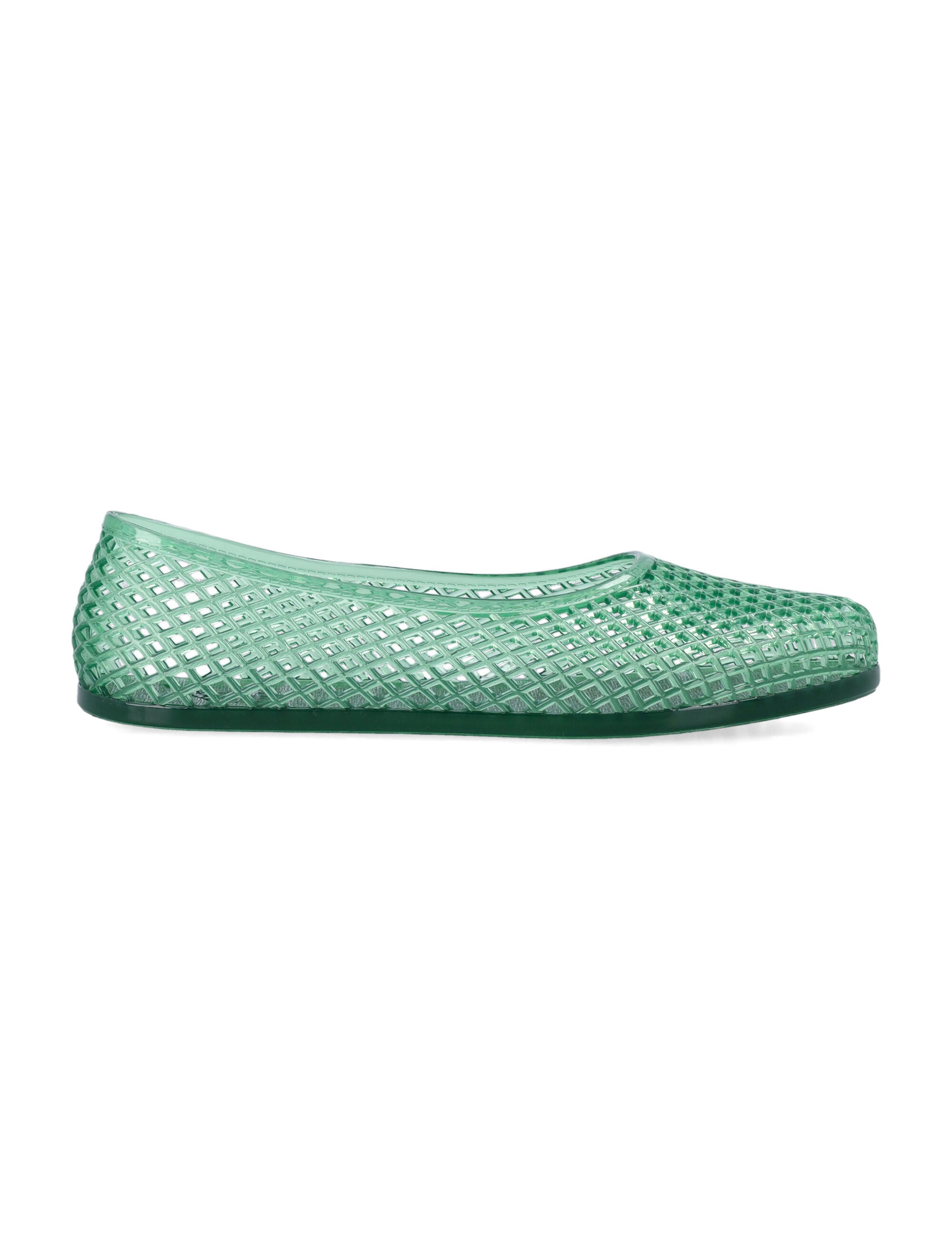 Ancient Greek Iro ballerina Green Pvc Flat Shoes