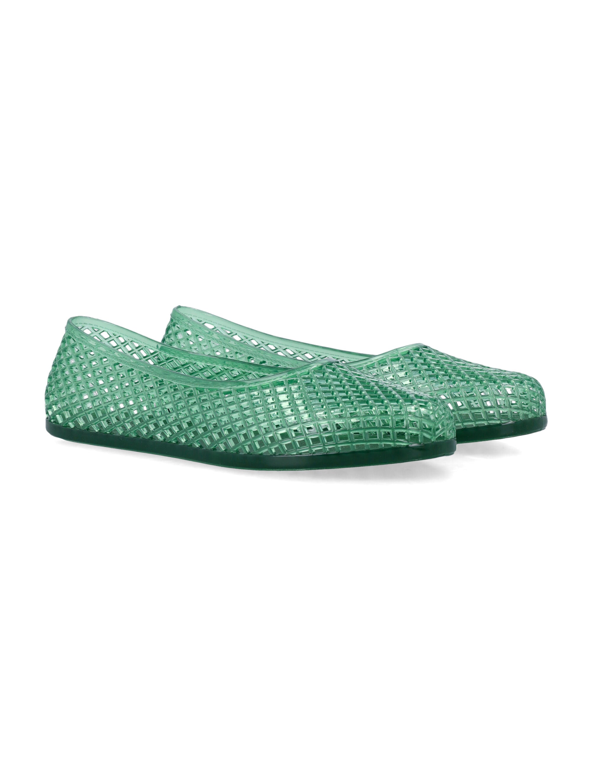 Ancient Greek Iro ballerina Green Pvc Flat Shoes