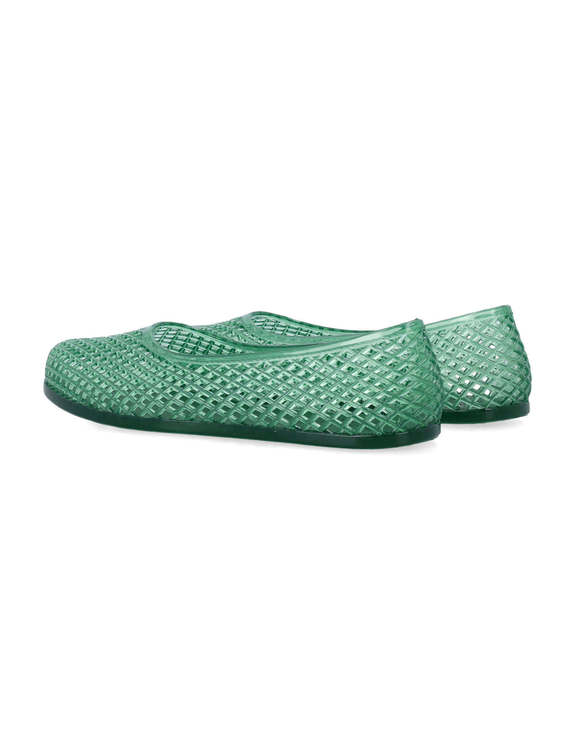 Ancient Greek Iro ballerina Green Pvc Flat Shoes