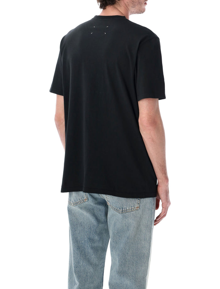 Maison Margiela Cotton Jersey Taped T-Shirt Vintage Black Tshirt