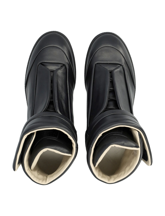 Maison Margiela Future Mid Leather Sneakers Black Upper