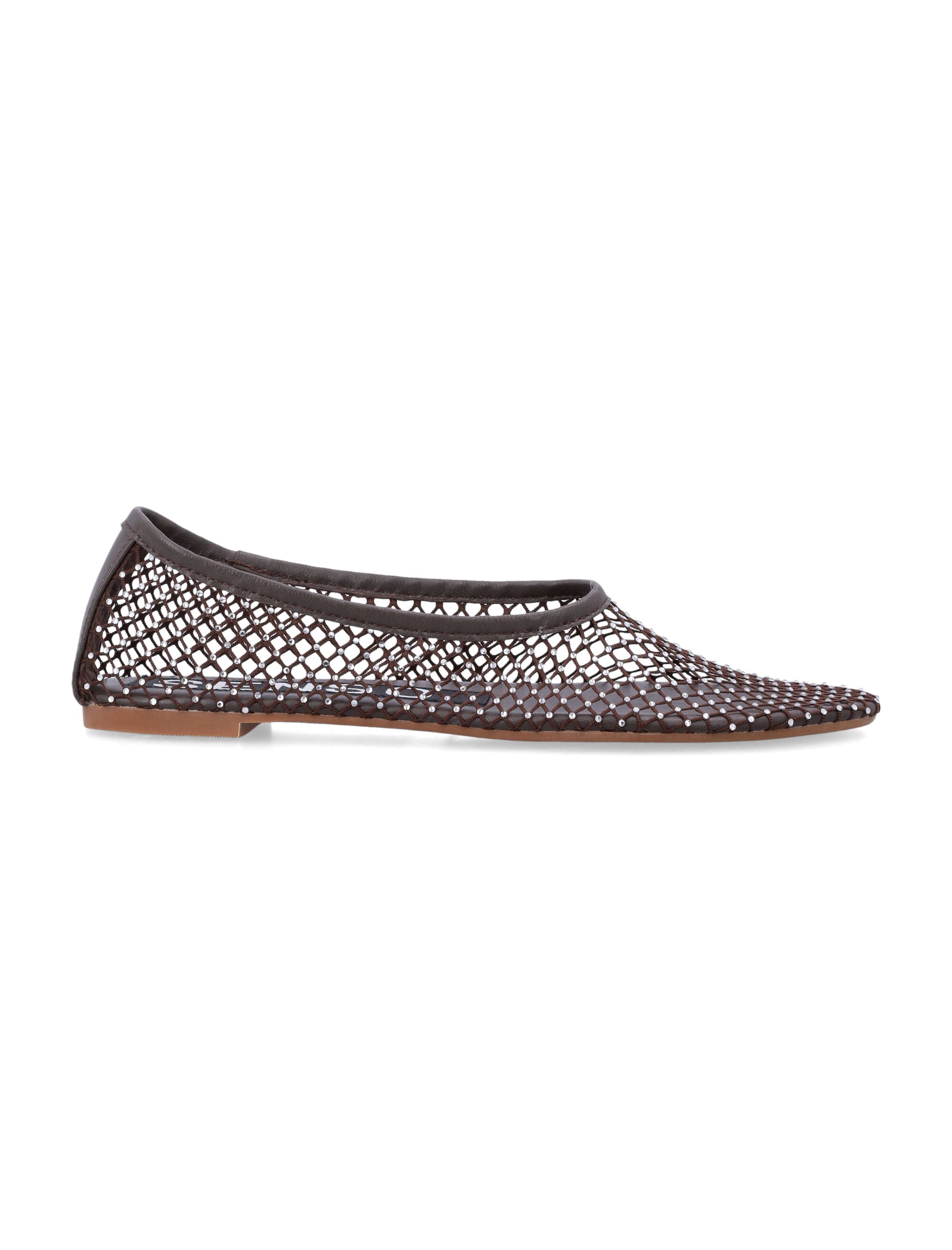 Senso Clarissa Crystal Ballet Flats Brown Upper Flat Shoes