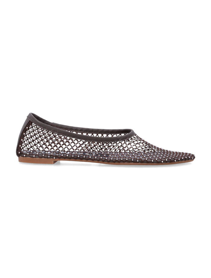 Senso Clarissa Crystal Ballet Flats Brown Upper Flat Shoes