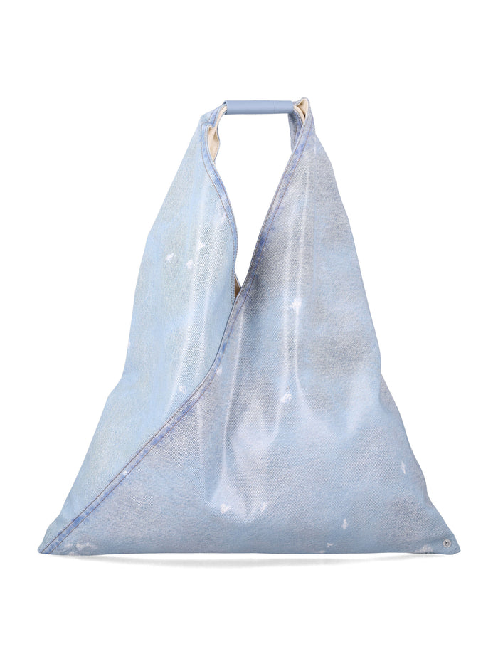 Mm6 Maison Margiela Japanese Bag Classic Light Blue Polyester Coating Shoulder