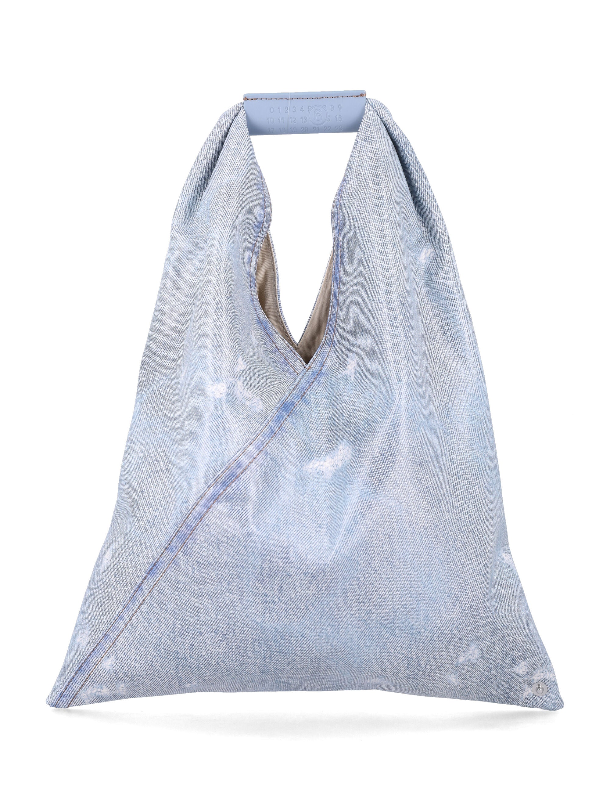 Mm6 Maison Margiela Japanese Bag Classic Small Light Blue Polyester Coating Tote