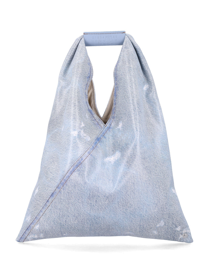 Mm6 Maison Margiela Japanese Bag Classic Small Light Blue Polyester Coating Tote