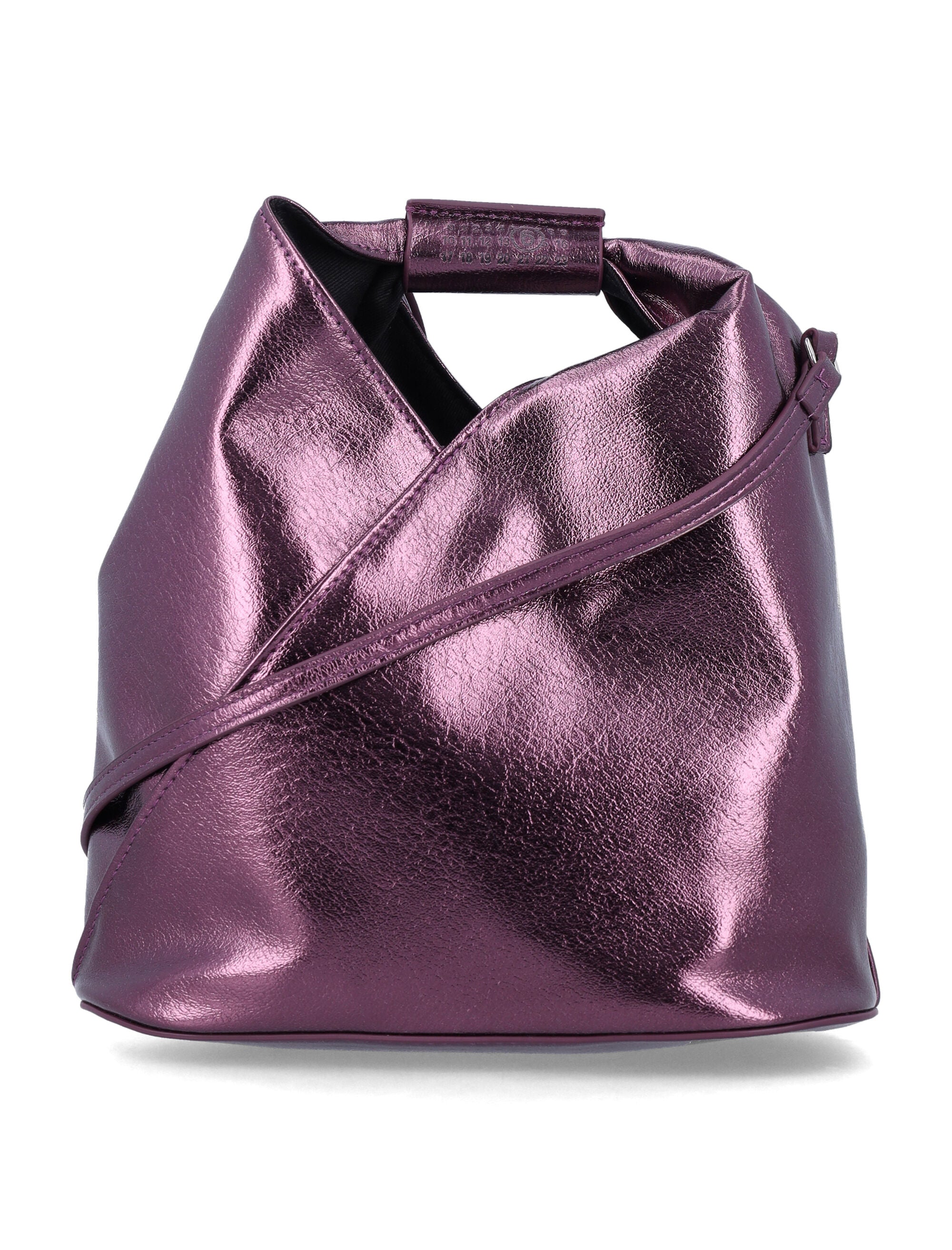 Mm6 Maison Margiela Japanese Metallic Crossbody Bag Purple Polyester Coating Shoulder