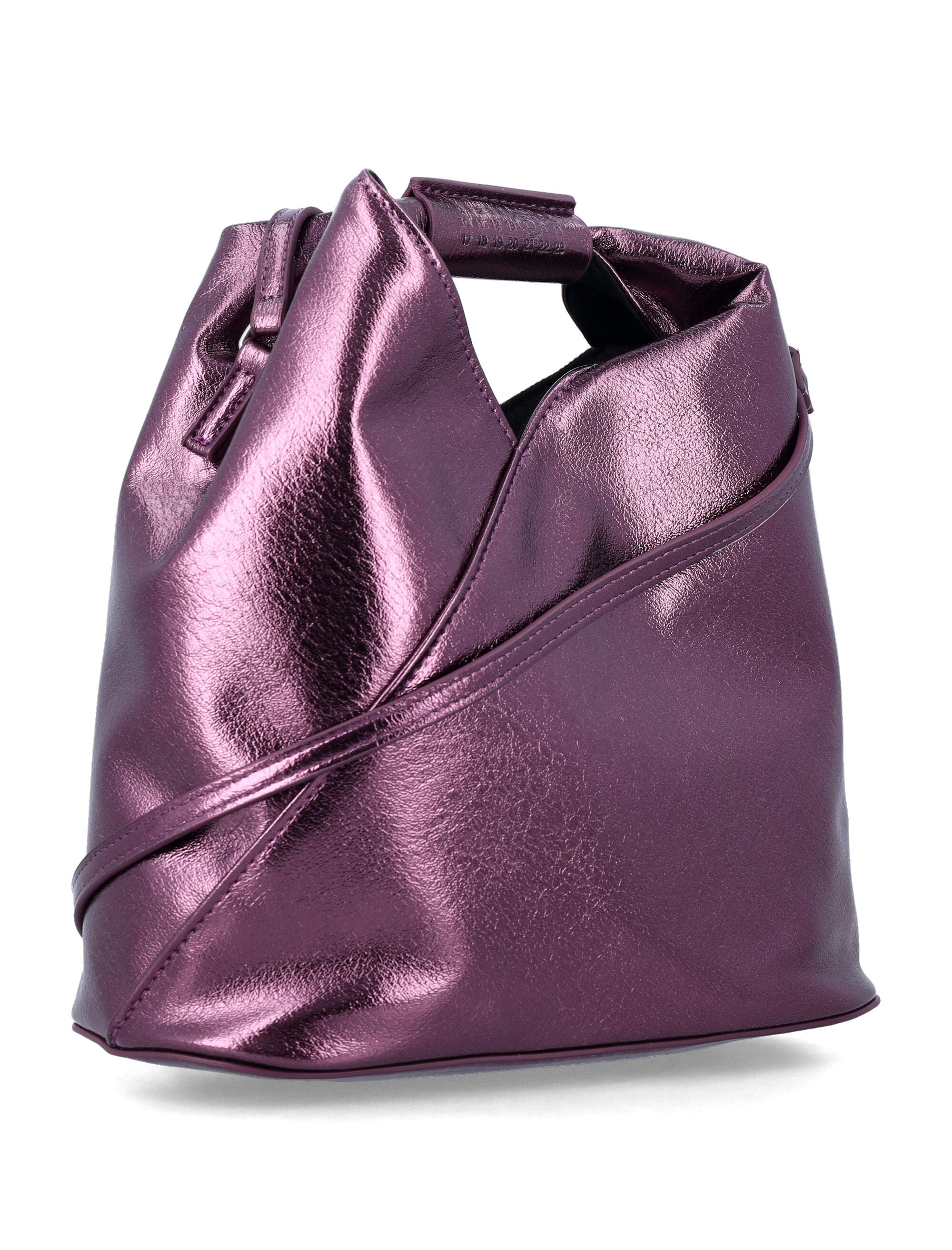 Mm6 Maison Margiela Japanese Metallic Crossbody Bag Purple Polyester Coating Shoulder
