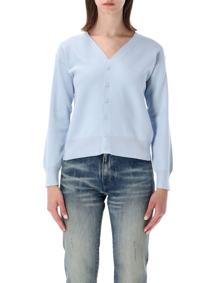 Mm6 Maison Margiela Pressed Cotton Cardigan Sky