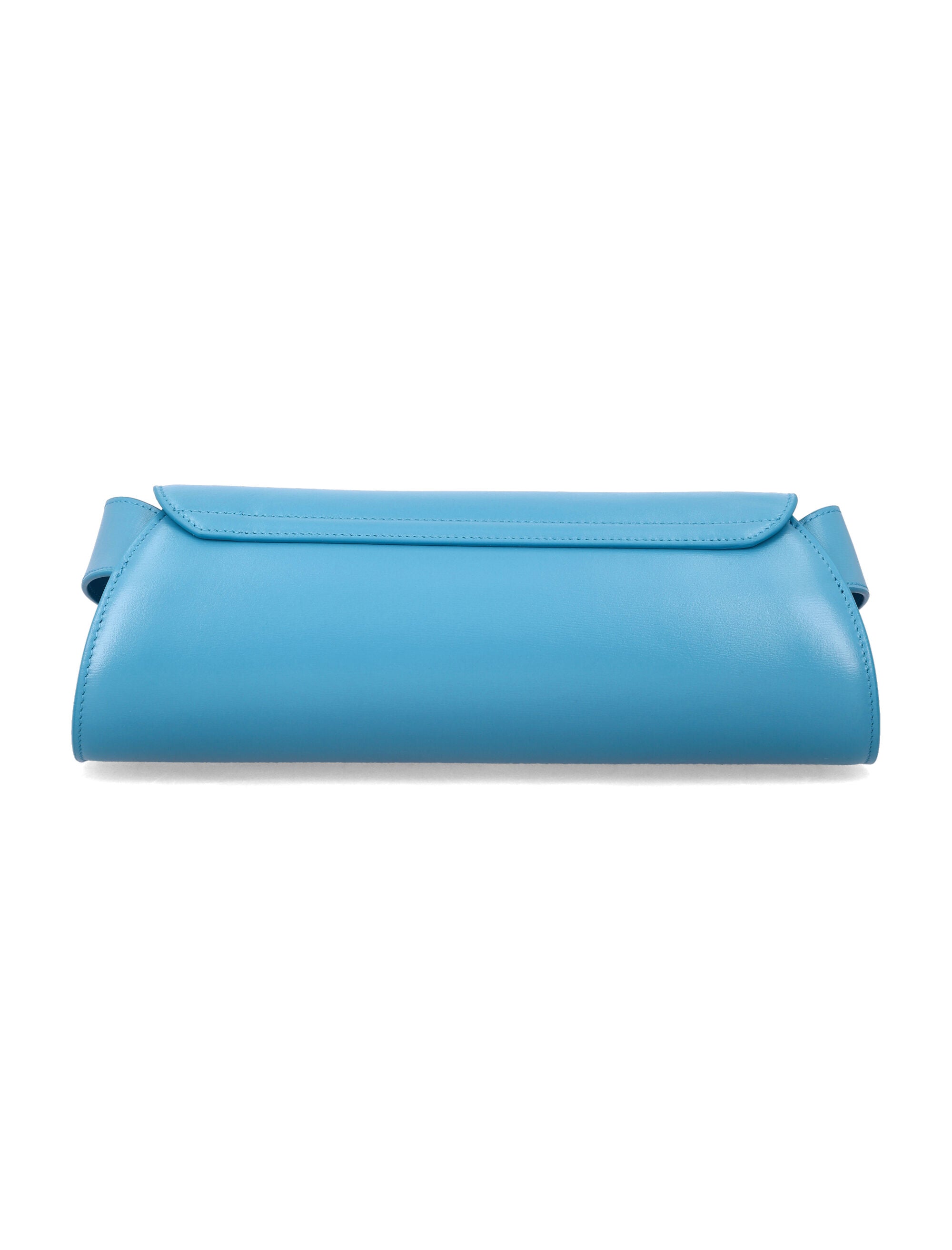 Jil Sander Cannolo Small Leather Bag Light Blue Bovine Lining Shoulder