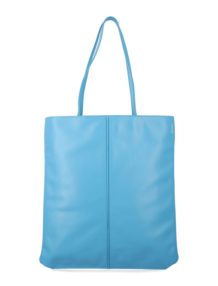 Jil Sander Linea leather tote Light Blue Bovine Lining
