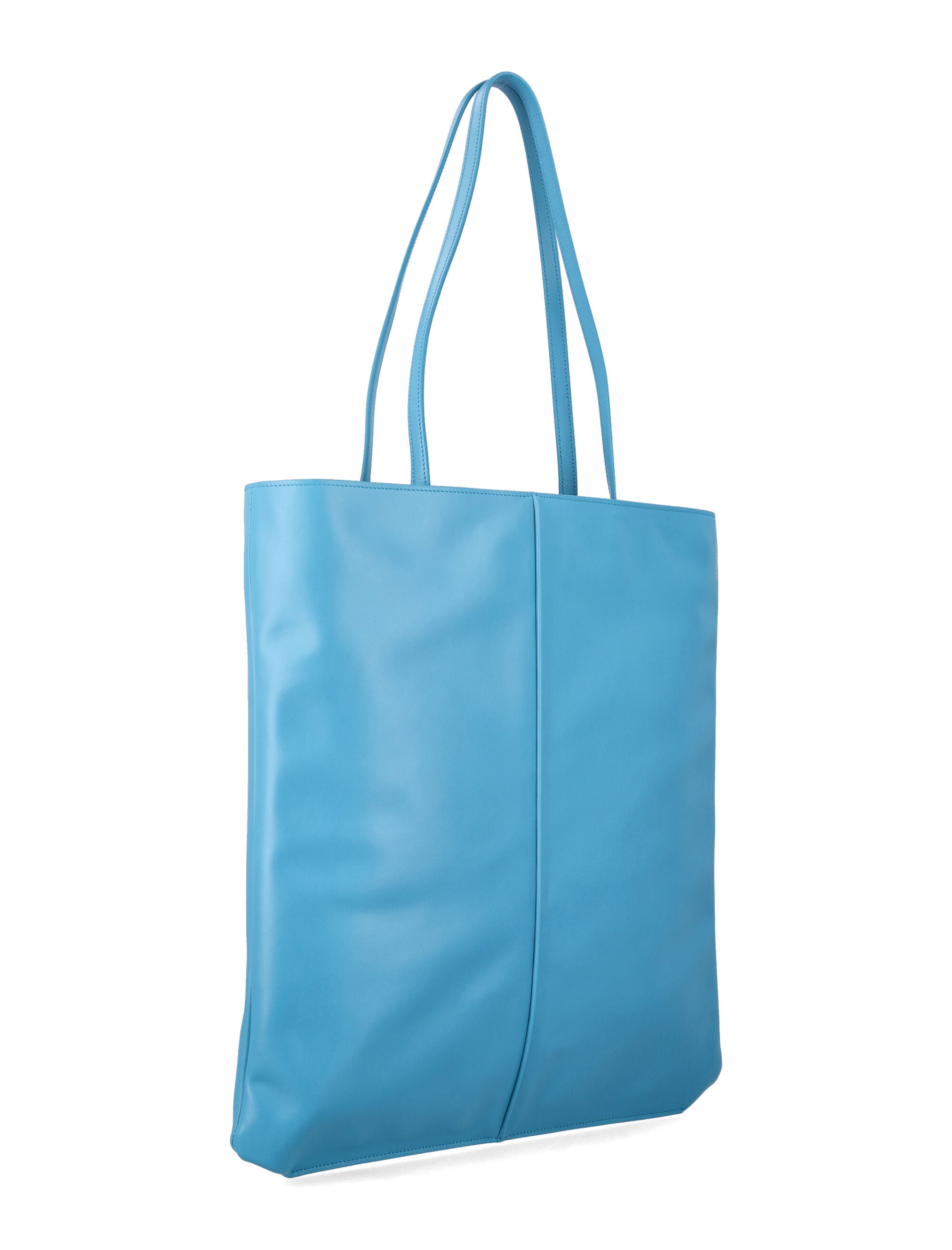 Jil Sander Linea leather tote Light Blue Bovine Lining