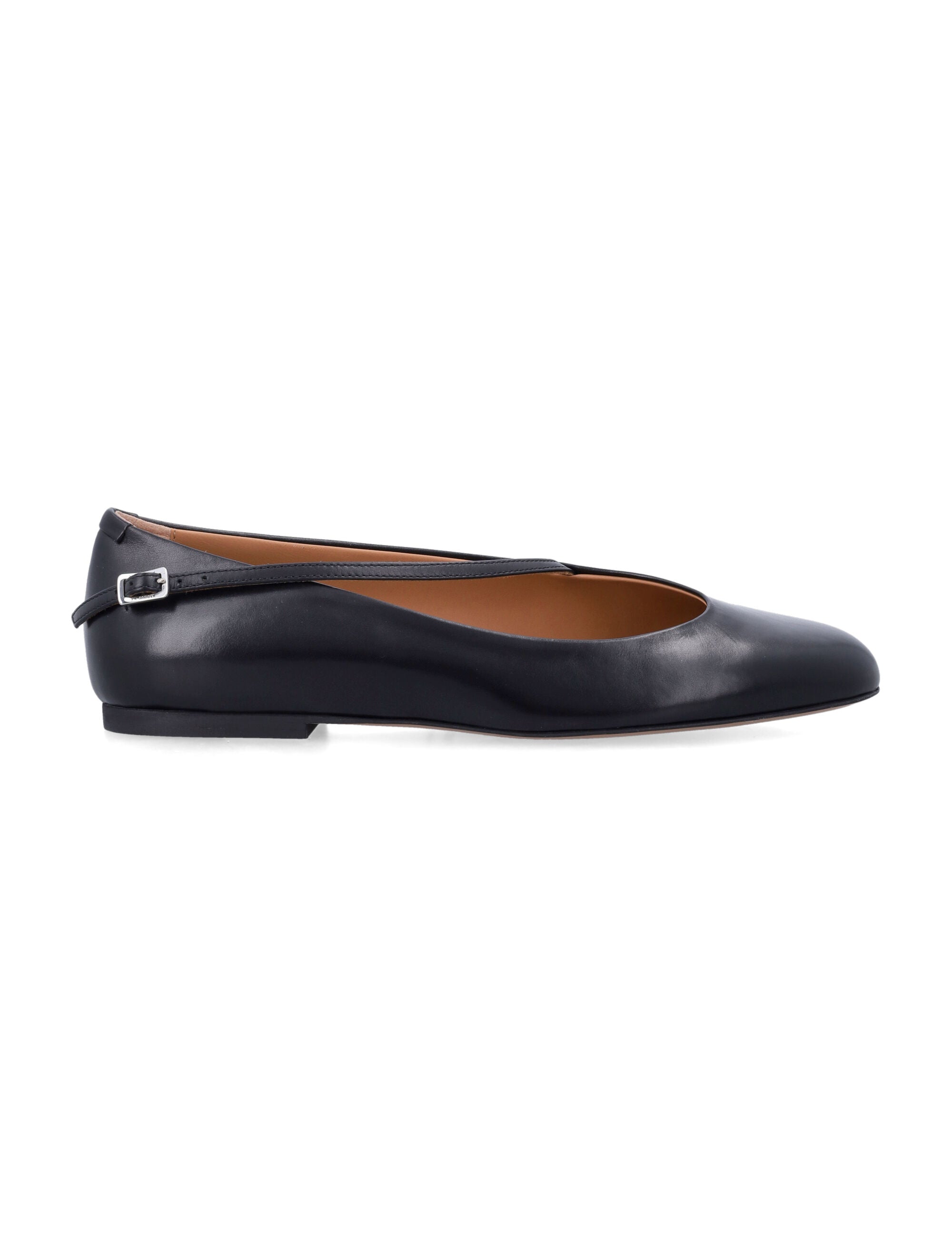 Jil Sander leather Ballerina Black Upper Flat Shoes