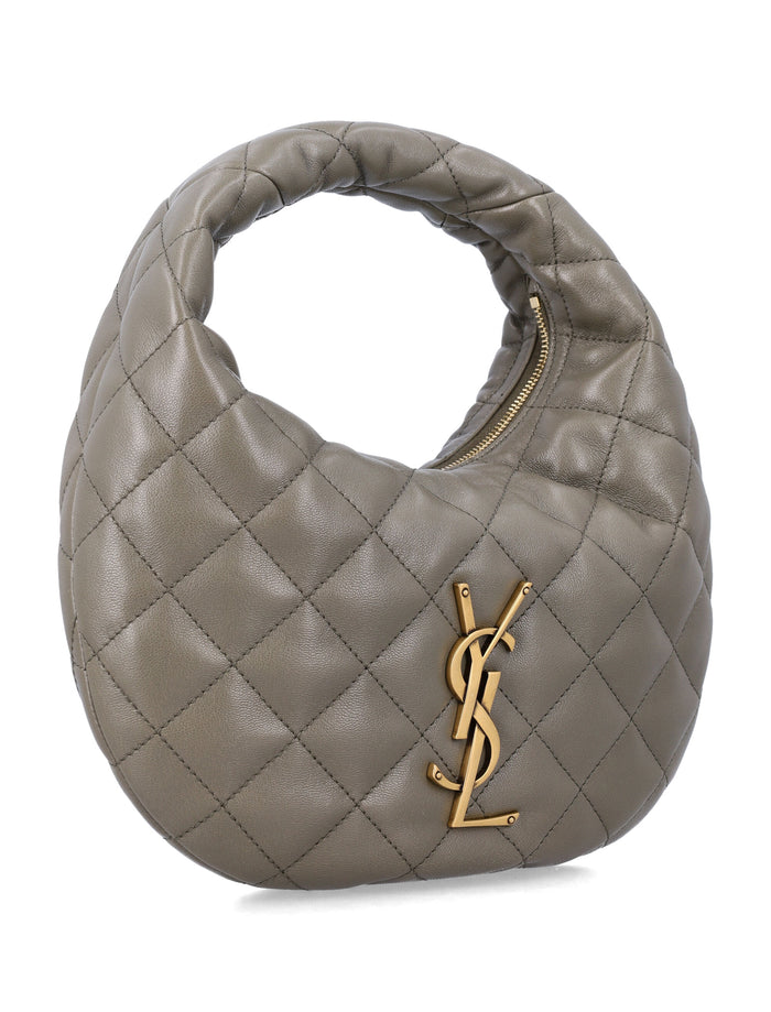 Saint Laurent Icarino Quilted Nappa Bag Strong Moss Lambskin Tote