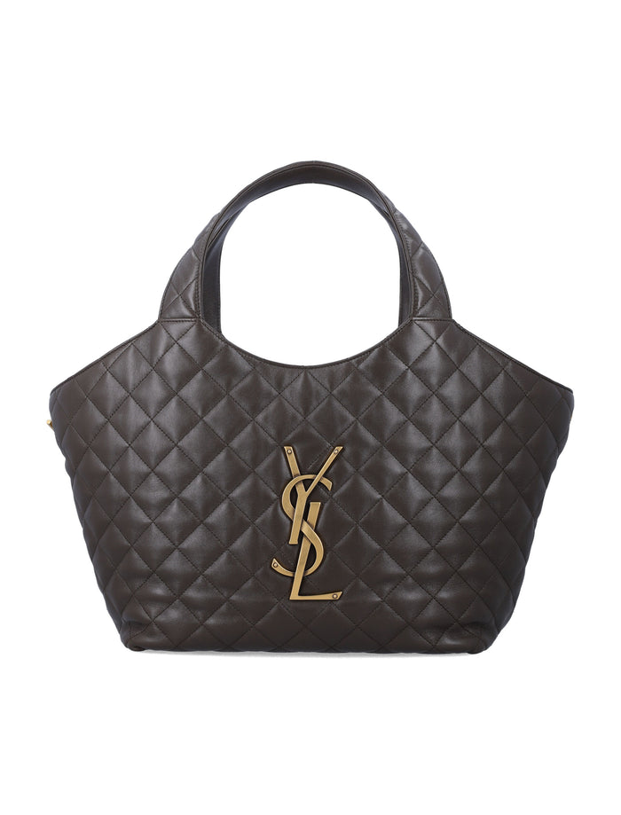 Saint Laurent Icare Medium Quilted Bag Light Musk Lamb Leather Shoulder