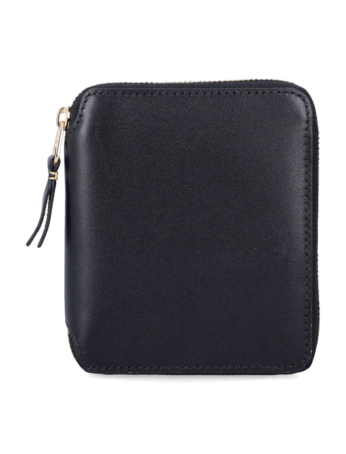 Comme Des Garçons Wallet Leather Zip Black Calfskin