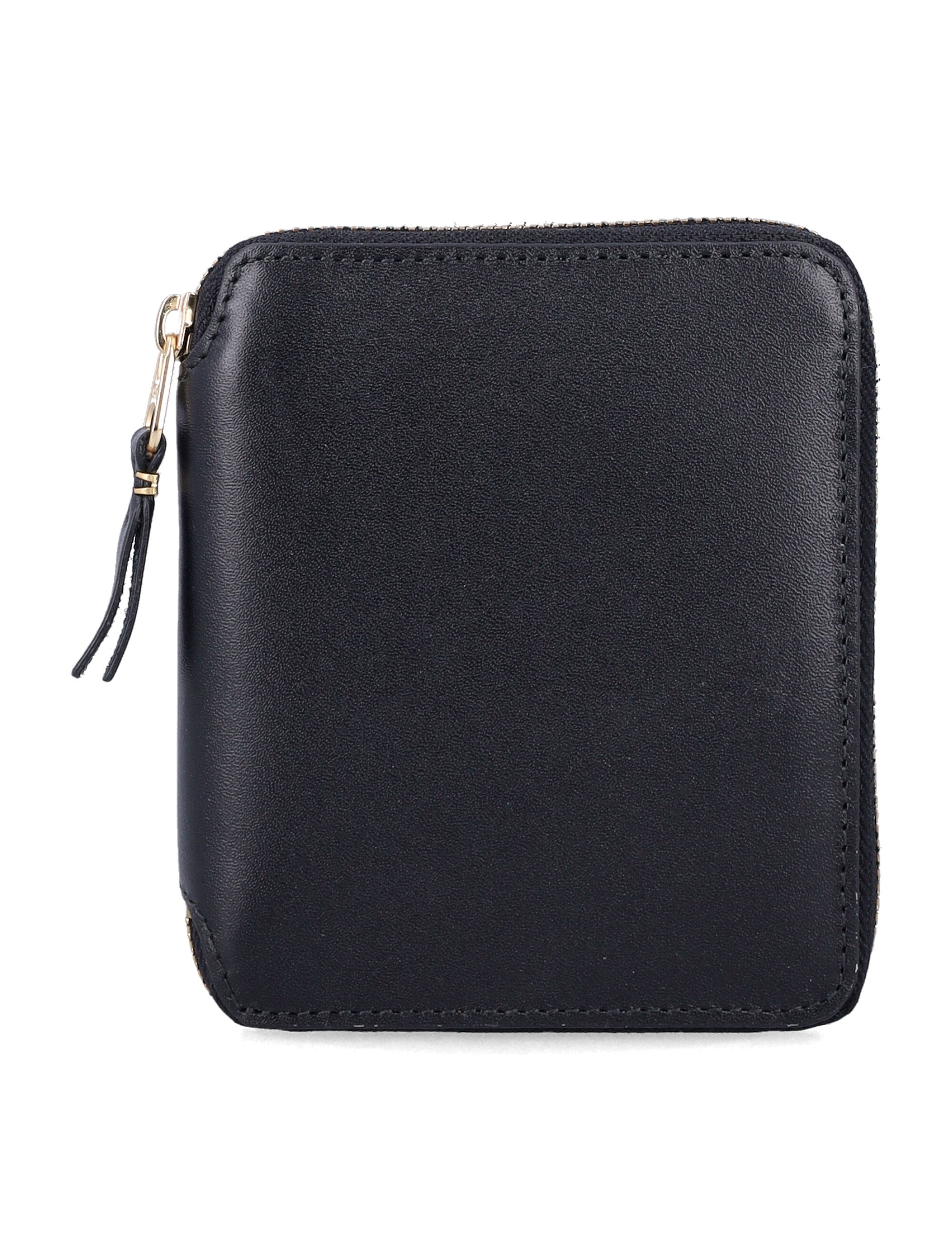 Comme Des Garçons Wallet Leather Zip Black Calfskin