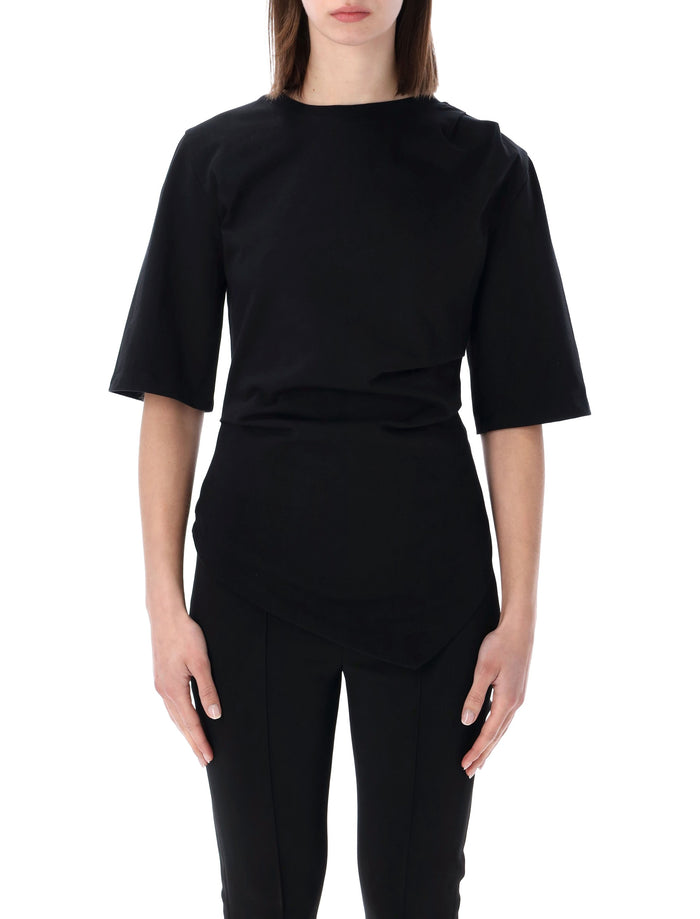 Róhe Twisted Organic Cotton T-Shirt Black