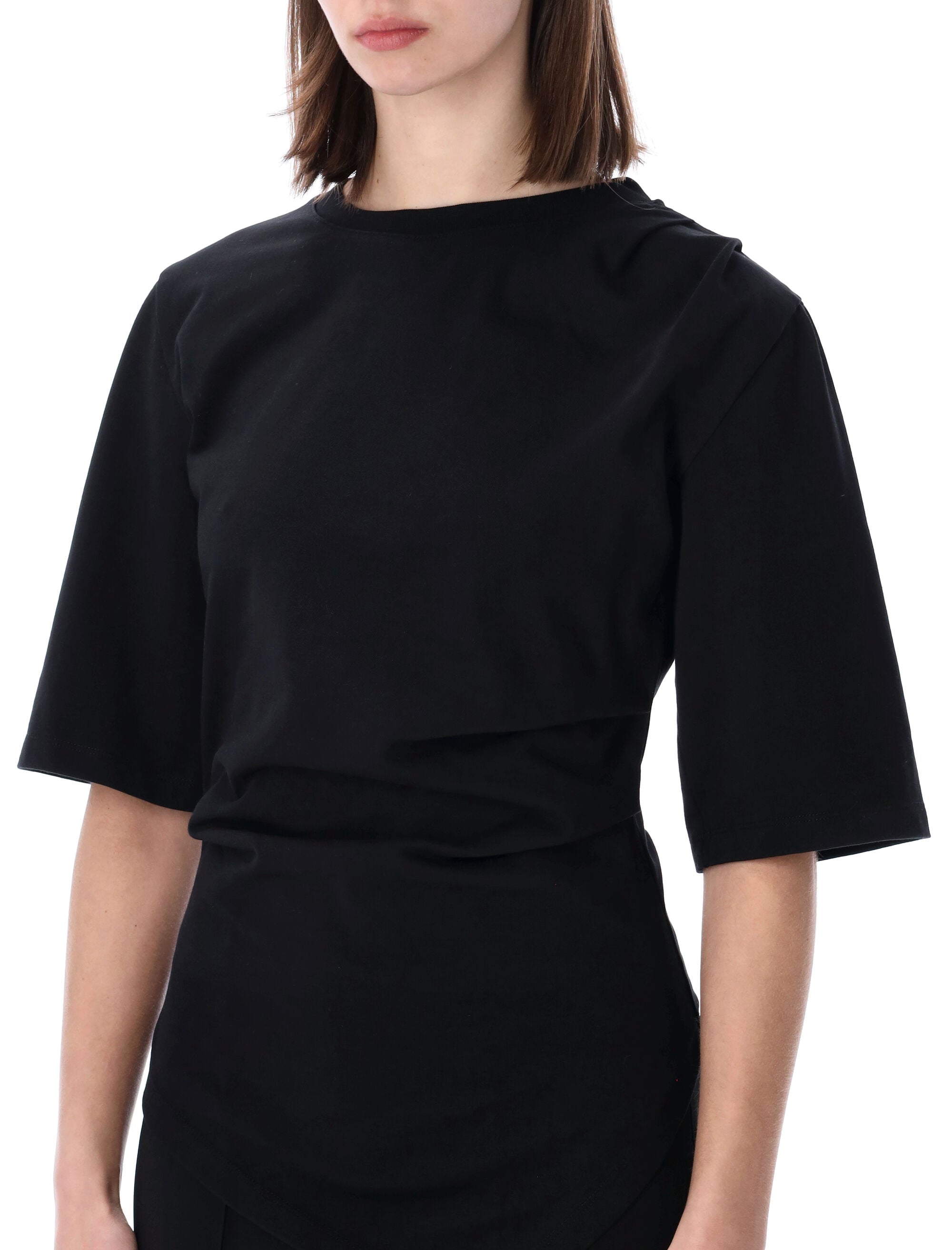 Róhe Twisted Organic Cotton T-Shirt Black