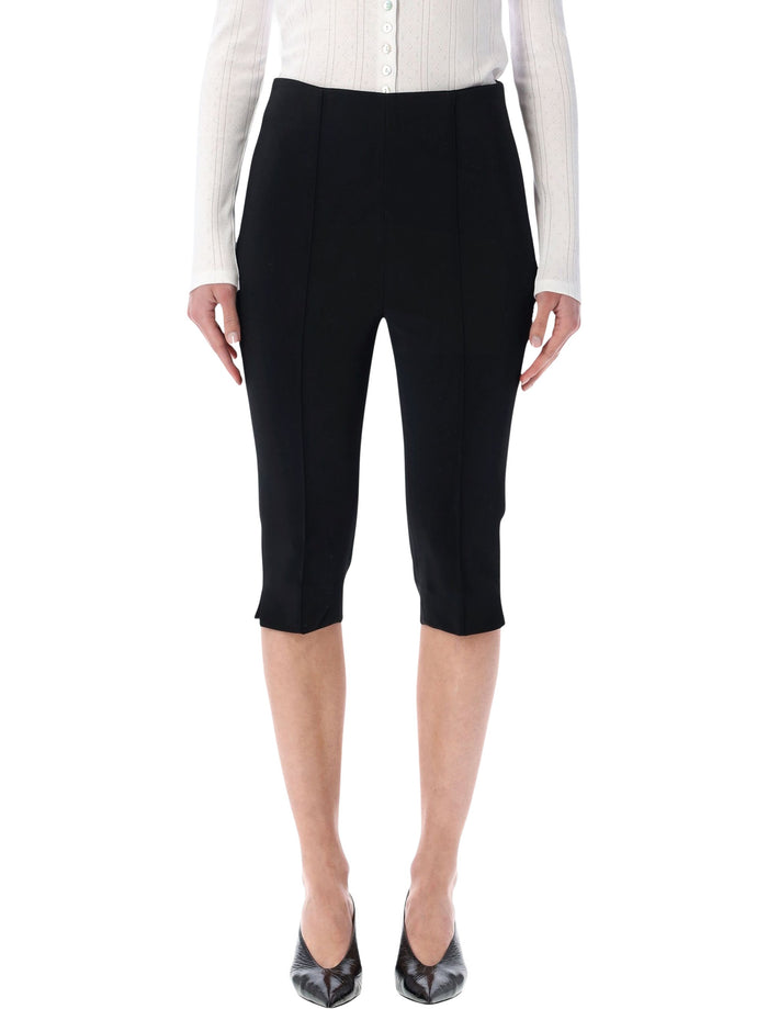 Róhe Tailored Capri Trousers Black Viscose