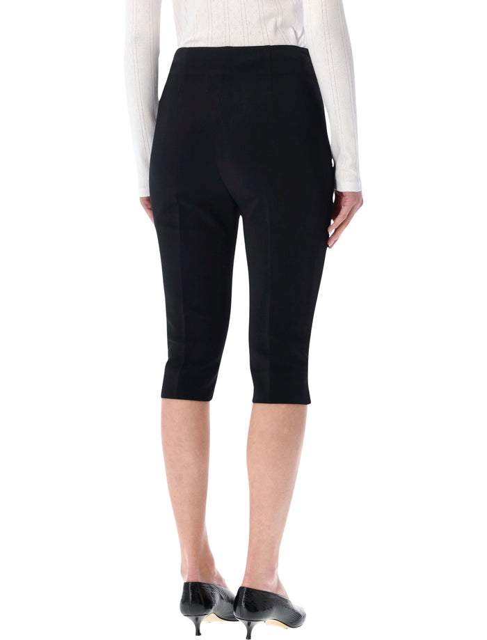 Róhe Tailored Capri Trousers Black Viscose
