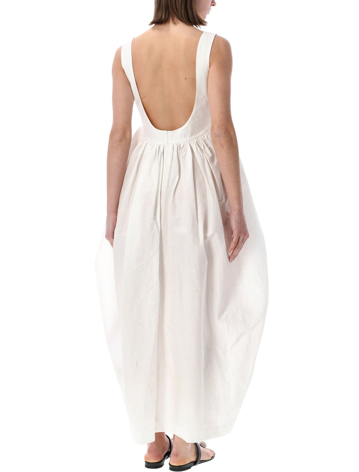 Róhe Sculptural Textured Cotton Dress White