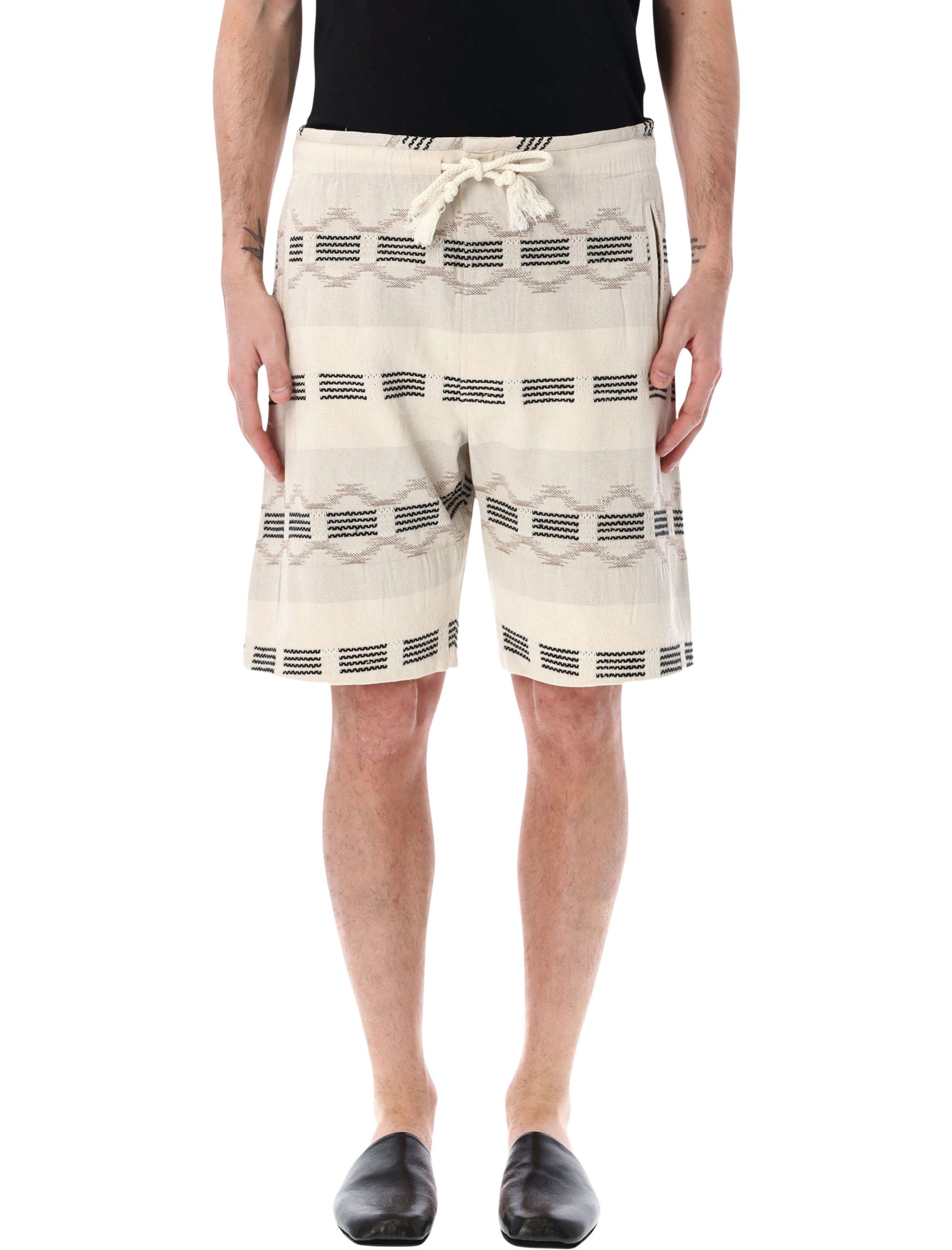 Marant Deliann jacquard bermuda shorts Ecru Cotton