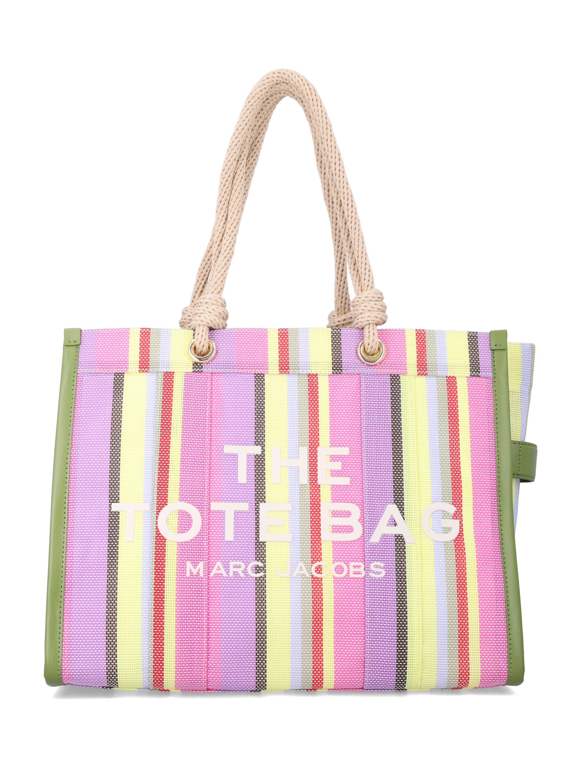 Marc Jacobs The Tote Bag Large Striped Purple Muti Pvc Shoulder