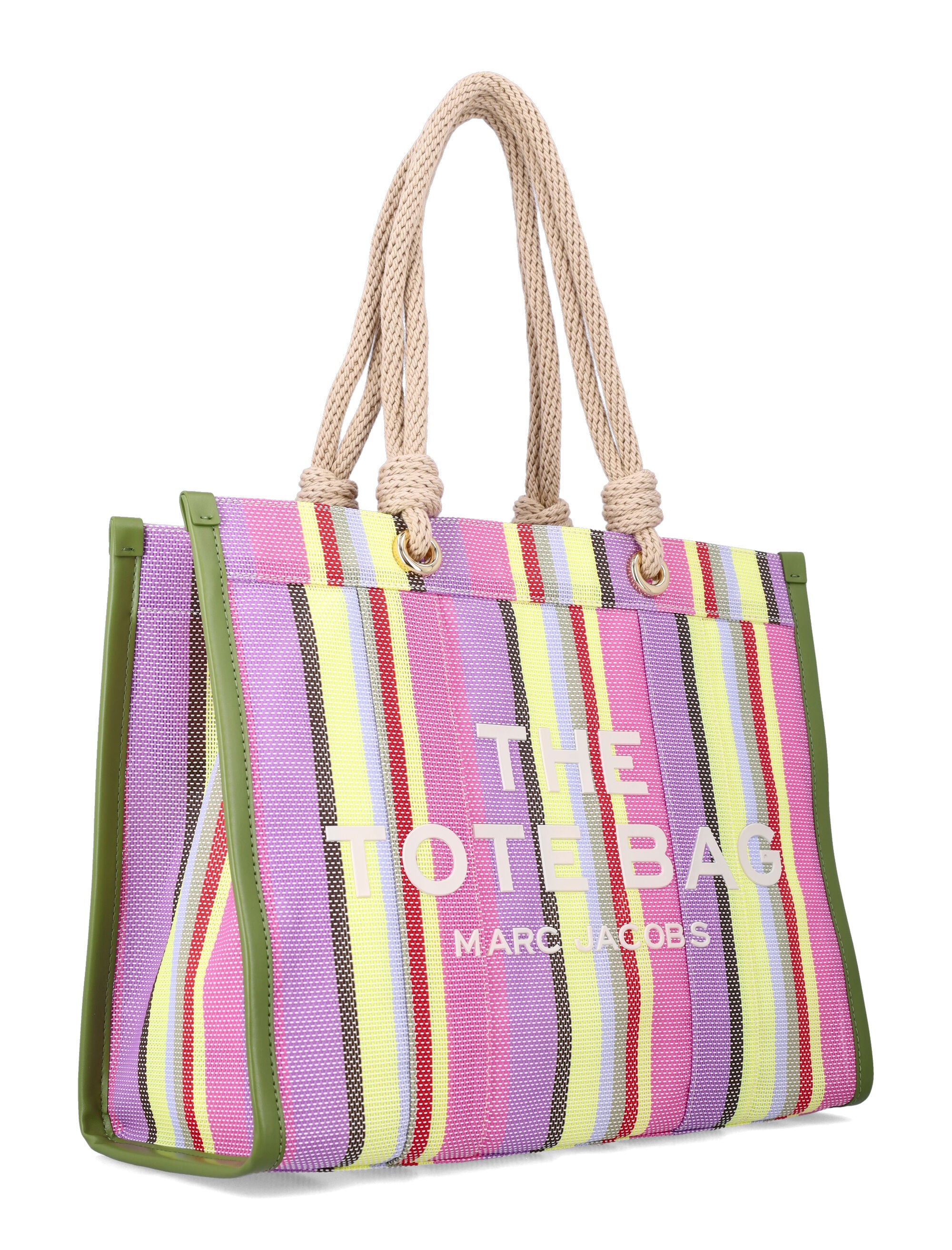 Marc Jacobs The Tote Bag Large Striped Purple Muti Pvc Shoulder