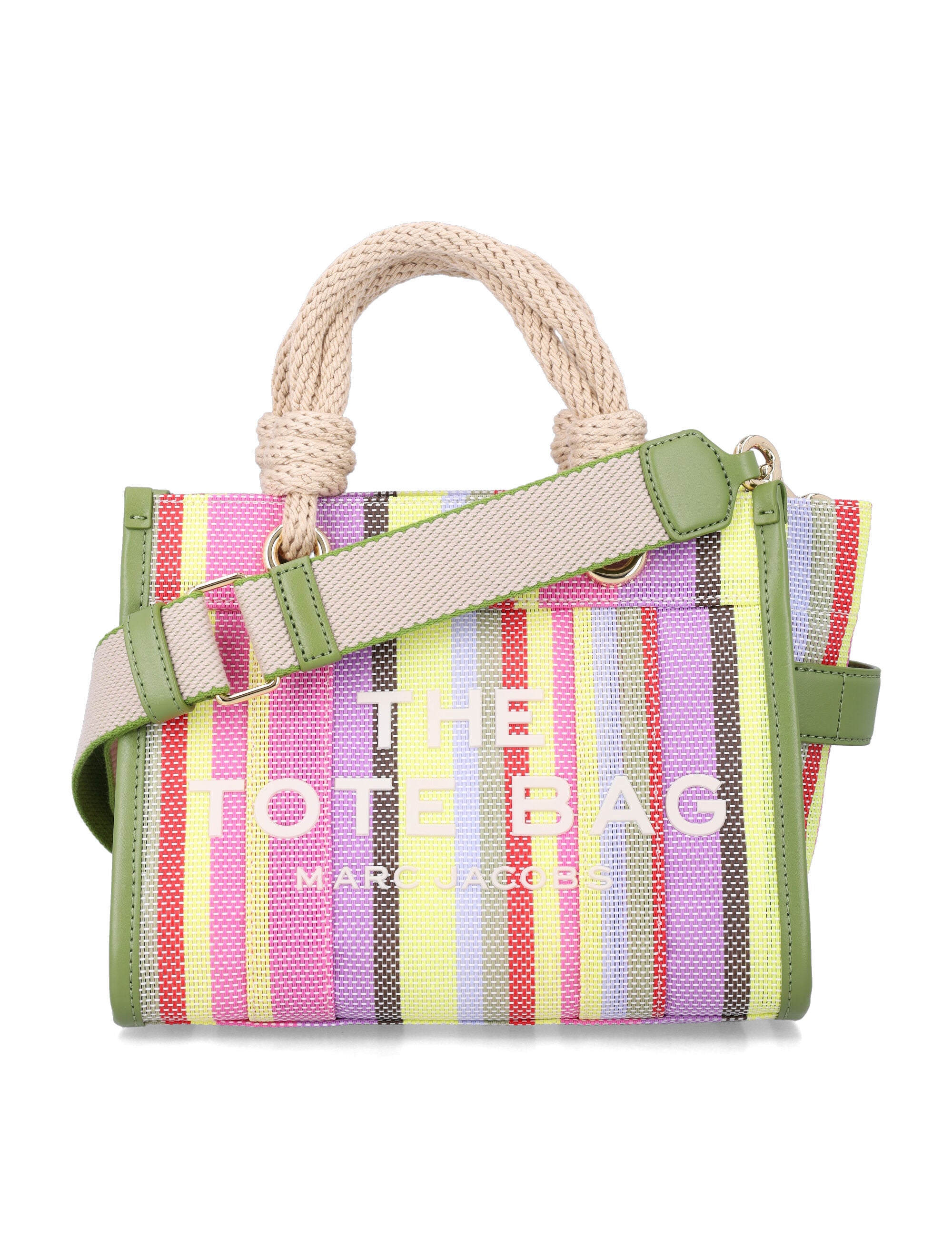 Marc Jacobs The Tote Bag Small Striped Purple Muti Pvc Shoulder
