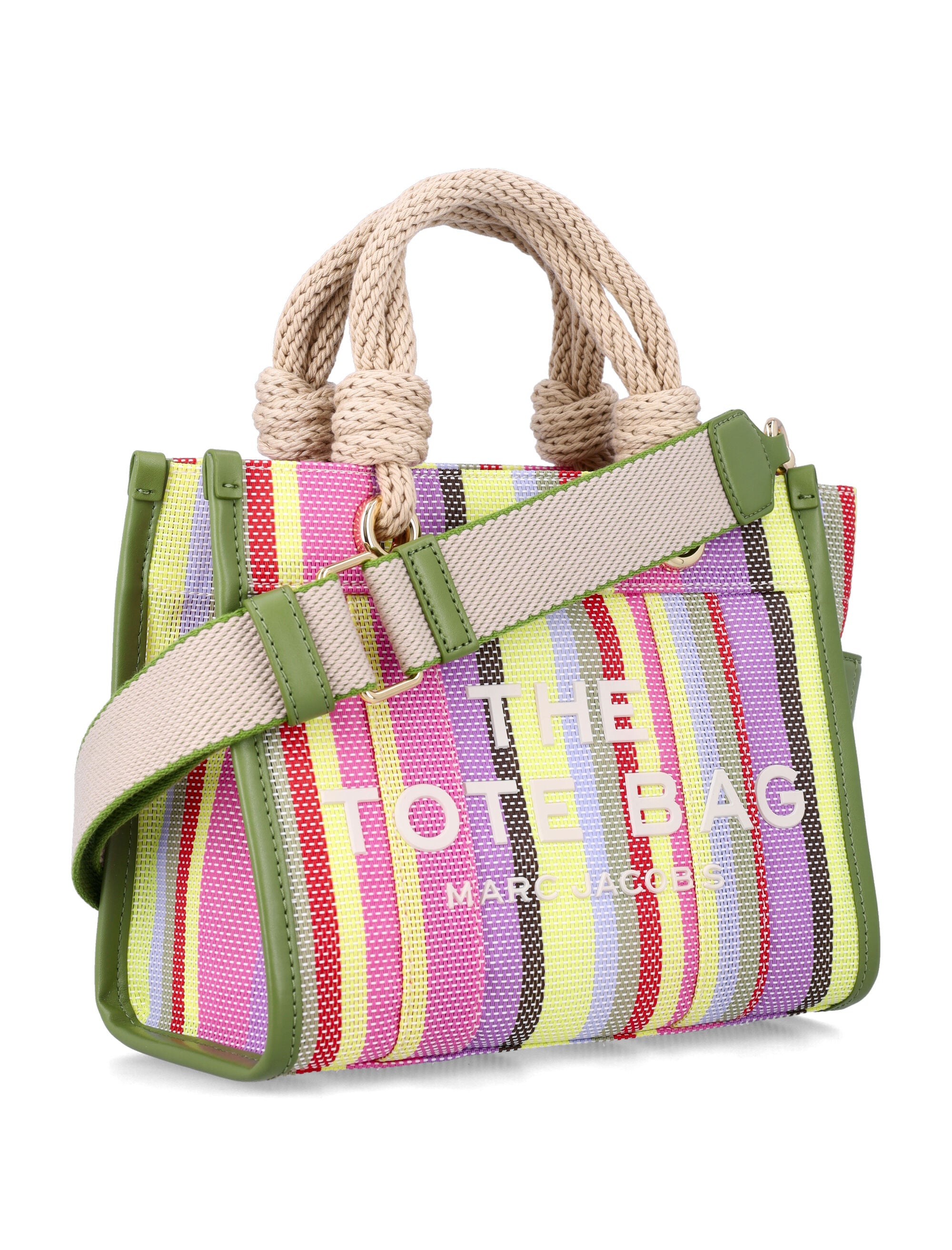 Marc Jacobs The Tote Bag Small Striped Purple Muti Pvc Shoulder