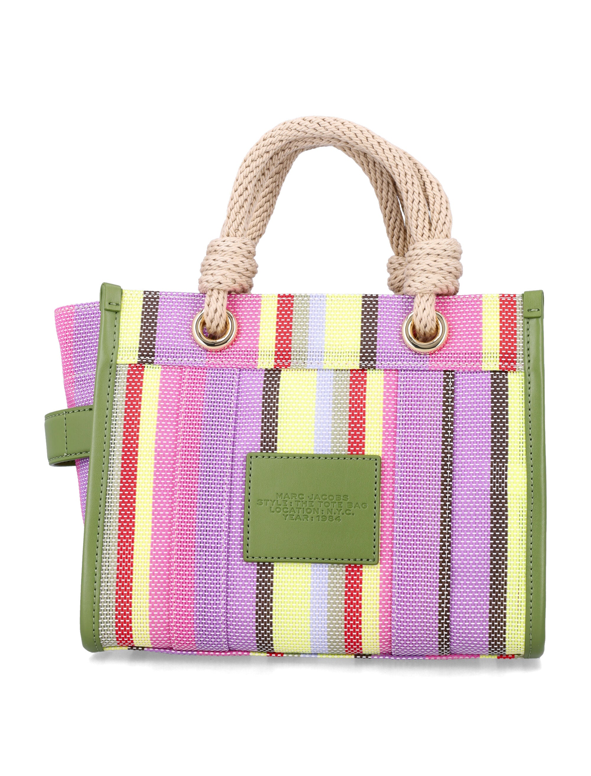Marc Jacobs The Tote Bag Small Striped Purple Muti Pvc Shoulder