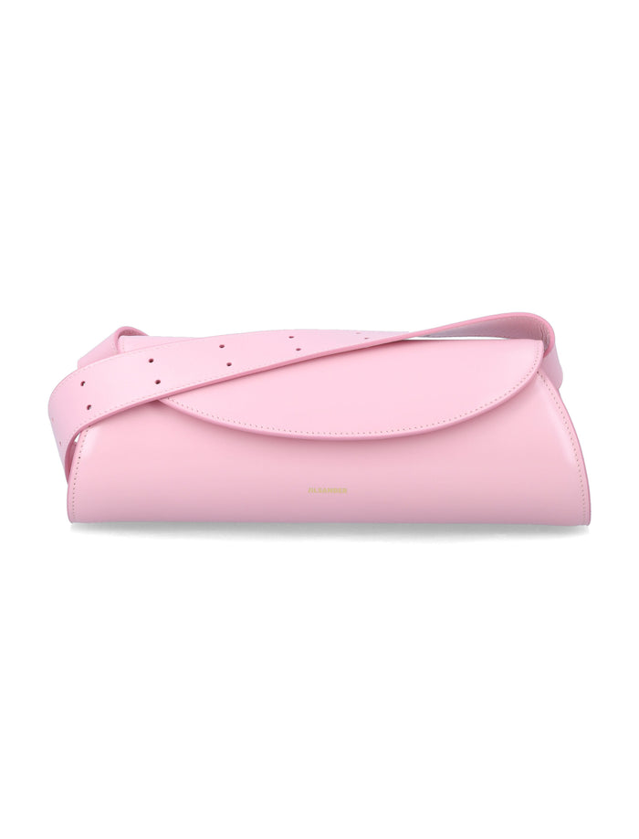 Jil Sander Cannolo small leather bag Pink Bovine Lining Shoulder