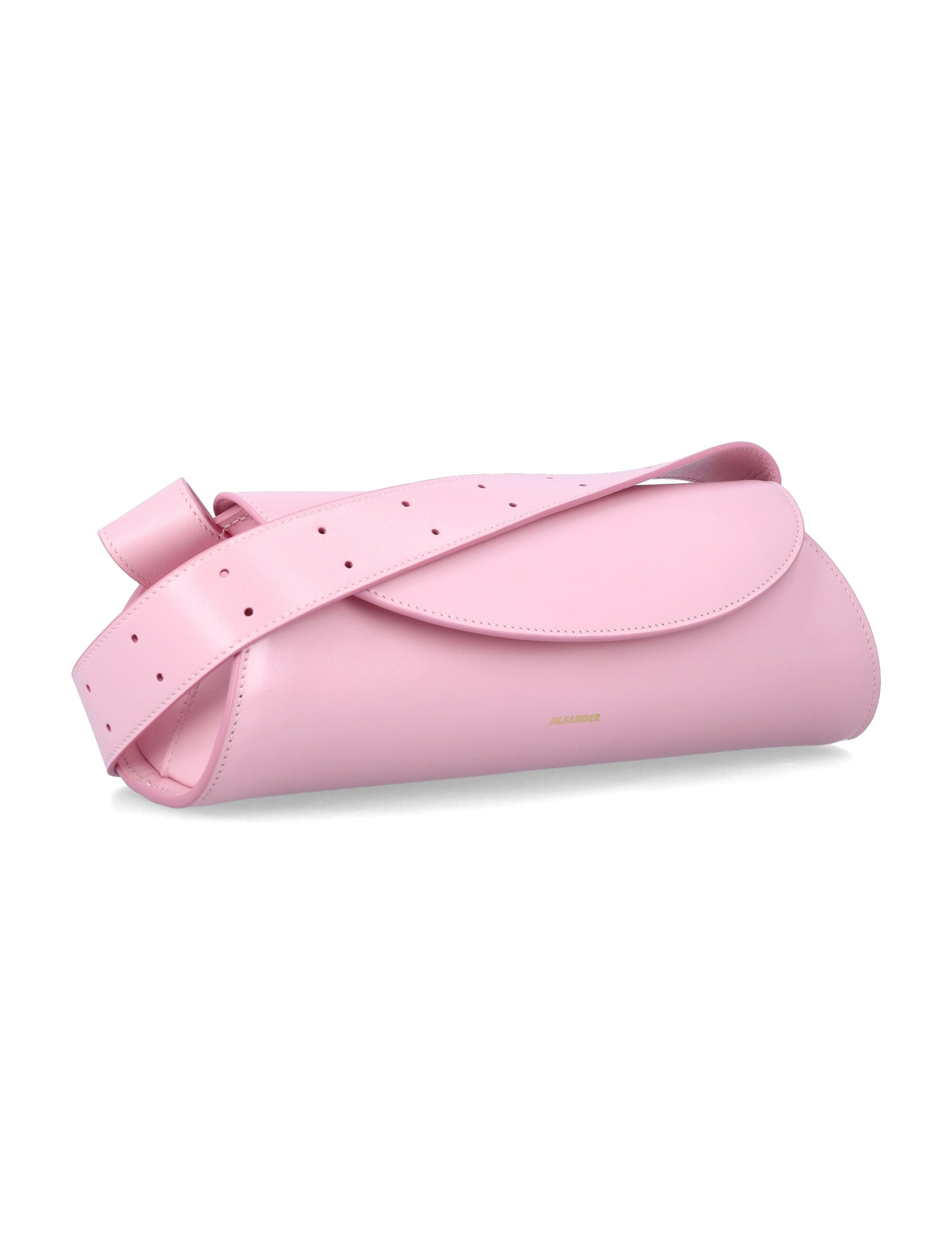 Jil Sander Cannolo Small Leather Bag Pink Bovine Lining Shoulder