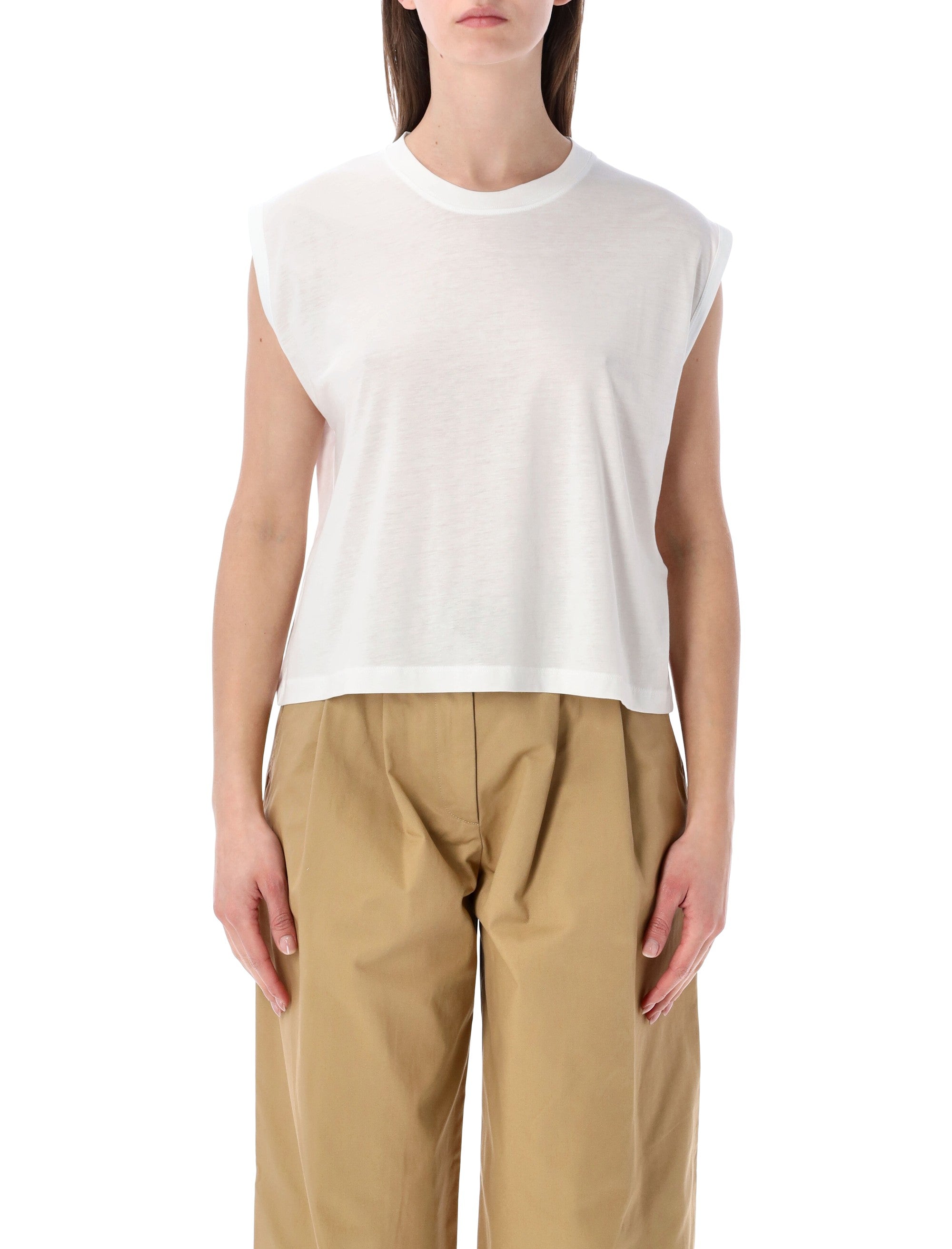 Sessùn Deedoo white sleeveless TENCEL™ T-shirt Lyocell