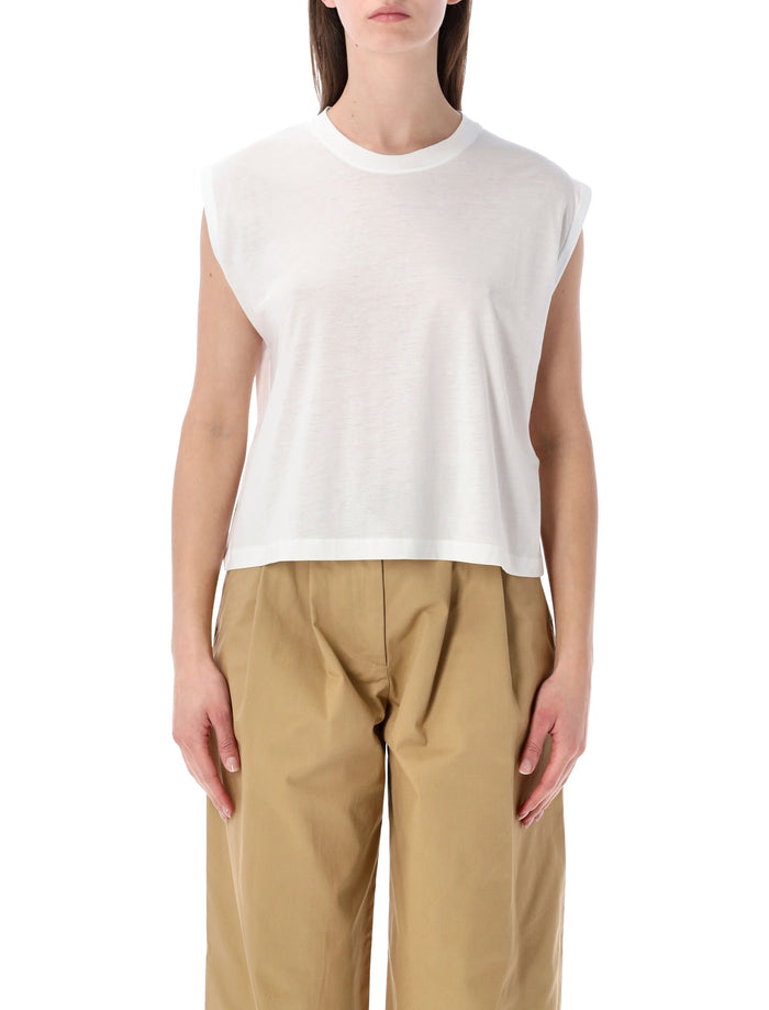 Sessùn Deedoo white sleeveless TENCEL™ T-shirt Lyocell