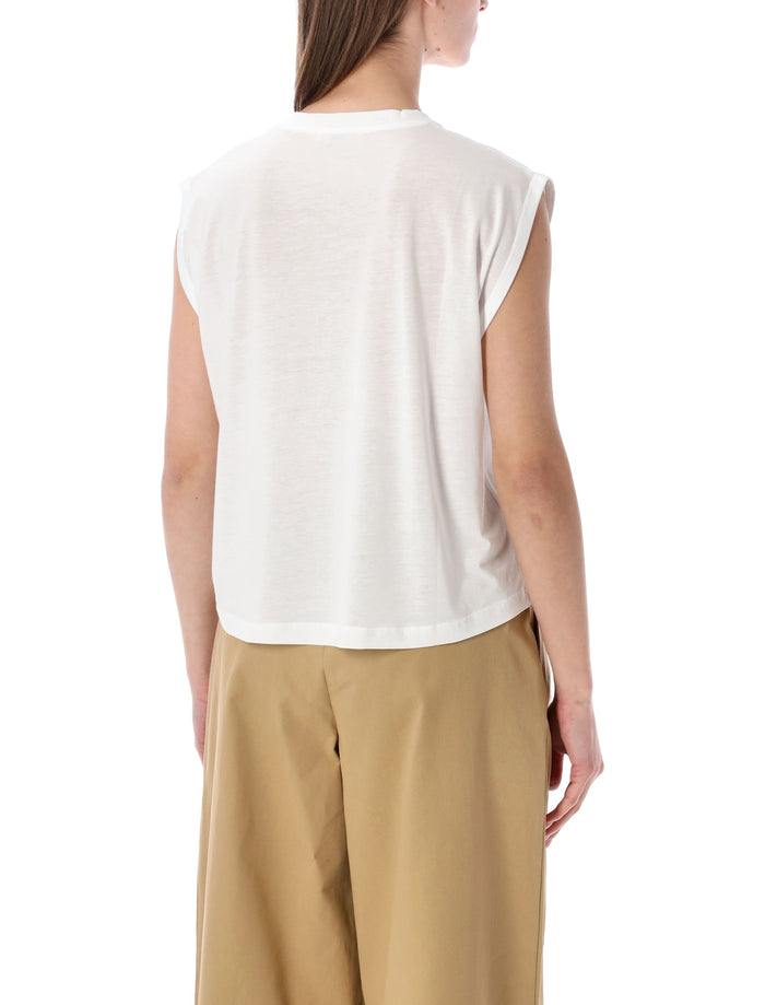 Sessùn Deedoo white sleeveless TENCEL™ T-shirt Lyocell