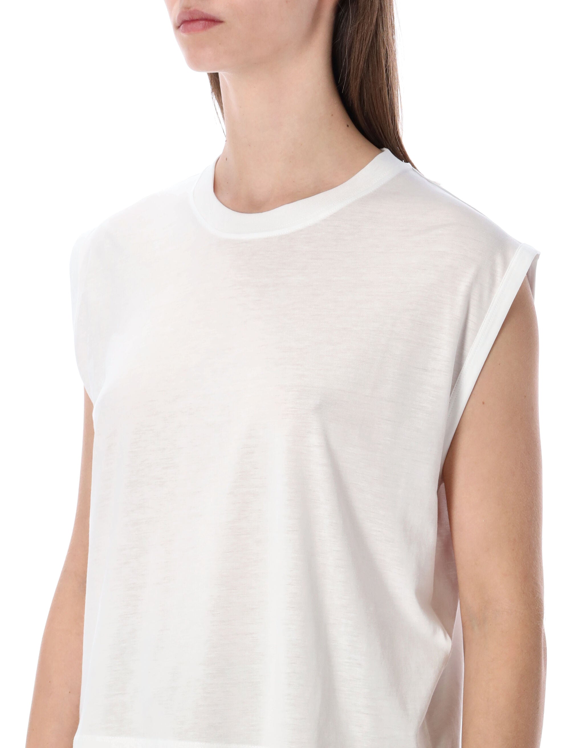 Sessùn Deedoo white sleeveless TENCEL™ T-shirt Lyocell